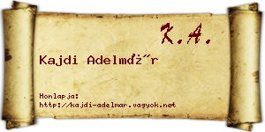 Kajdi Adelmár névjegykártya